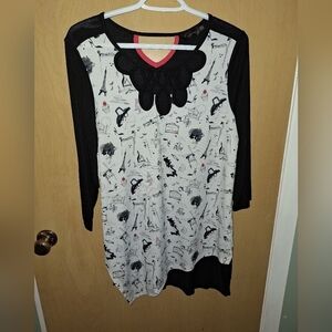 Gea Paris Eiffel Tower And Pastries Blouse Size Medium